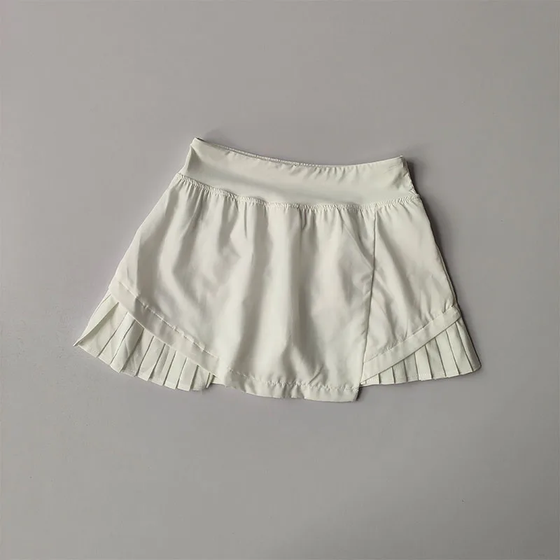 Falda corta deportiva de cintura alta, novedad de verano, estilo fresco, antideslumbrante, incluye pantalones cortos forrados, Falda plisada de secado rápido para Fitness y Yoga