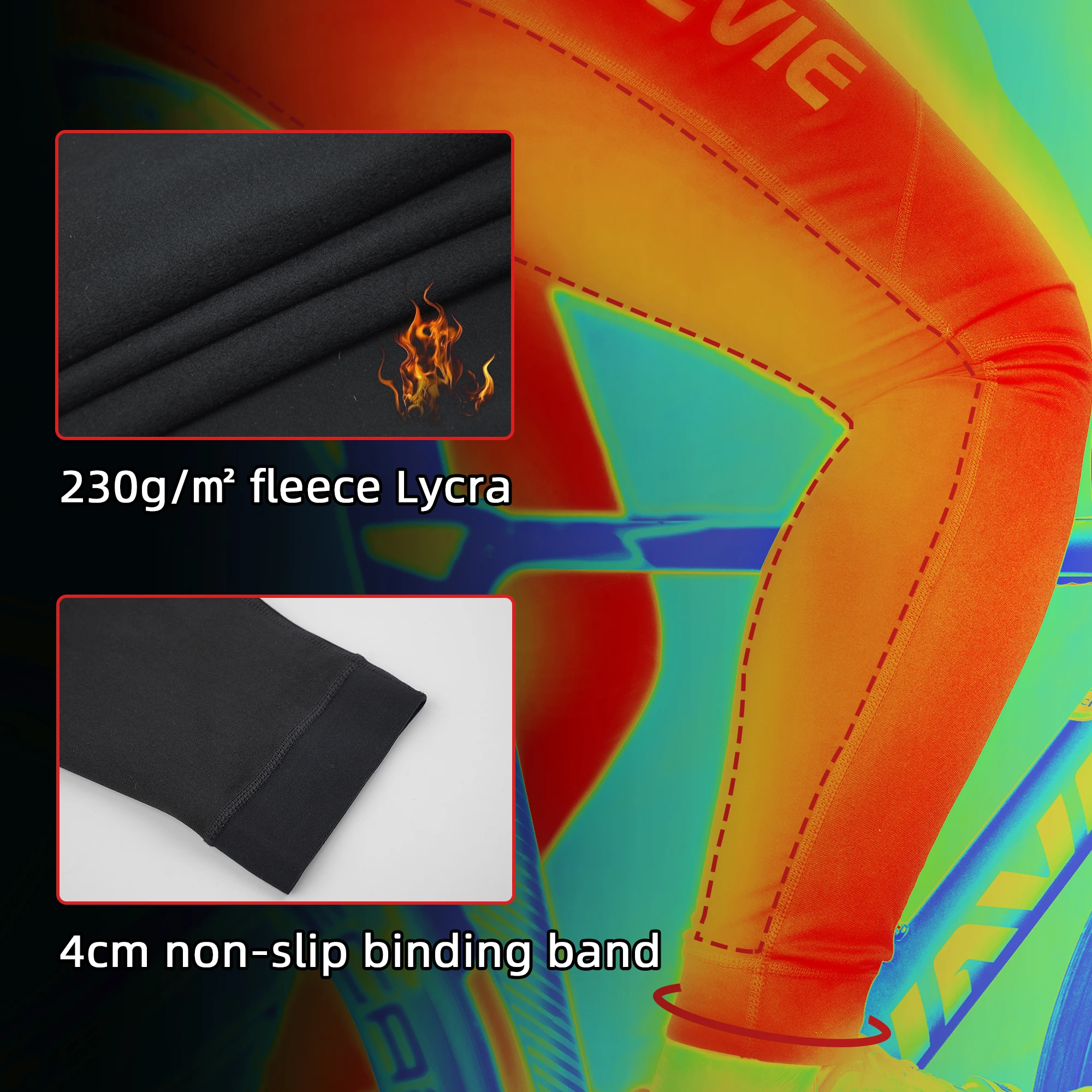DAREVIE Culotte con tirantes de ciclismo Winter PRO Level Impermeable a prueba de viento Forro polar térmico Almohadilla de gel Pantalón de ciclismo Pantalones de ciclismo cálidos calientes
