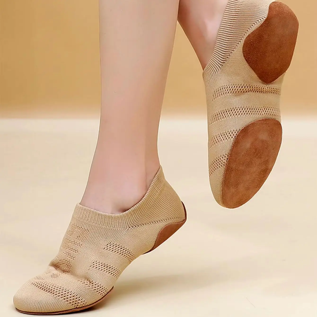 Zapatillas de Baile para Mujer, Calzado de Gimnasia, Yoga, Baile de Salón, Ballet, Jazz, con Malla Transpirable, Planas, para Práctica, Zapatillas de Baile para Niñas