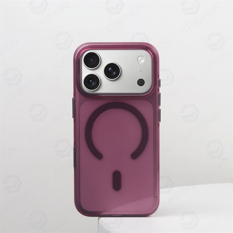 Funda Transparente Magnética con Botón para Cámara, Sin Amarilleo, para iPhone 16 17 18 Pro Max, Carga Inalámbrica, Compatible con Magsafe