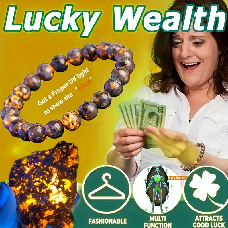 1 pulsera de cuentas de piedra de llama Natural para hombres y mujeres, potente Chakra Yooperlite, piedra de fuego, meditación energética, brazalete Fengshui, joyería