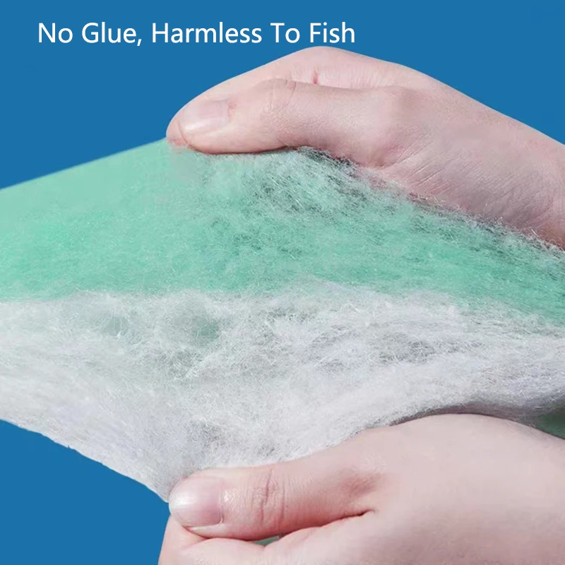 Esponja de algodón bioquímica verde y blanco para acuario, espuma de filtración para pecera, esponjas verdes, accesorios para acuario, filtro de agua de algodón