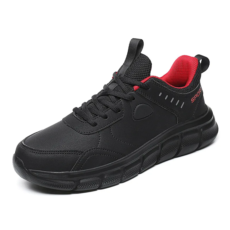 Zapatos de trabajo impermeables para hombre, zapatillas ligeras, cómodas, antideslizantes, absorbentes de golpes, tenis informales para exteriores, zapatos de moda