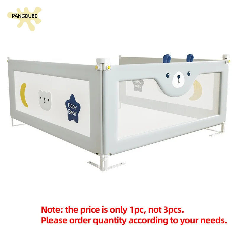 PANGDUBE Barandilla de Seguridad para Cama de Bebé, Barrera Protectora para Cama Infantil, Requiere Instalación con Tornillos