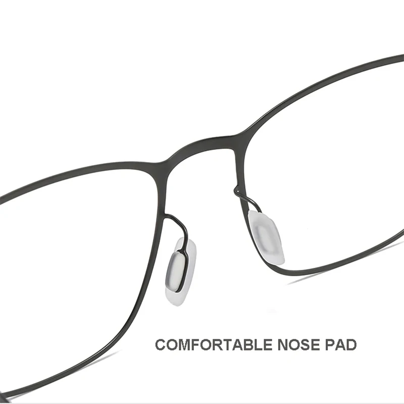 Gafas de Sol Cuadradas sin Tornillos para Hombre, Diseño de Marca, Ultraligeras (7.5g), Montura de Acero Delgada, Gafas de Negocios