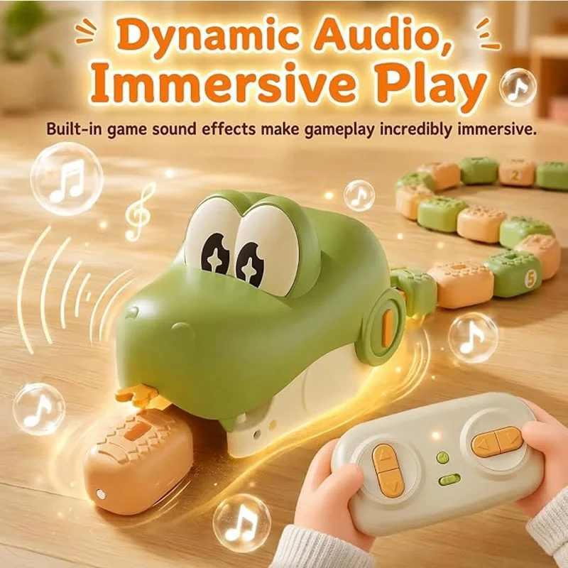 Juego de Control Remoto Serpiente Codiciosa, Coche RC, Competición Interactiva entre Padres e Hijos, Juguete Educativo de Animal Inteligente para Niños