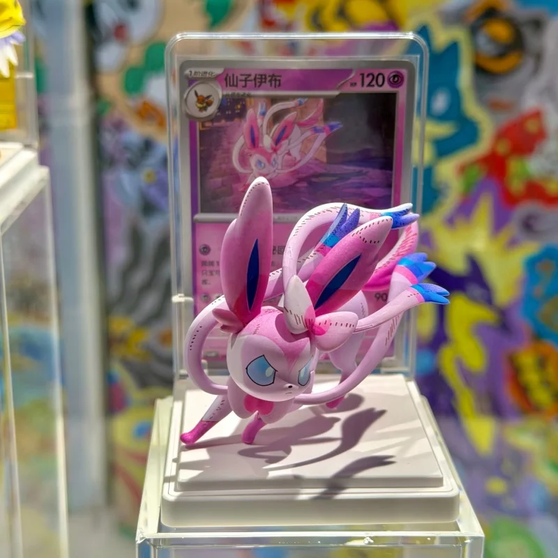 100% Original PKM Juego de Cartas Coleccionables, Colección de Figuras Ilustradas Vol.3, Set de Figuras de Eevee, Juguetes Sorpresa Coleccionables
