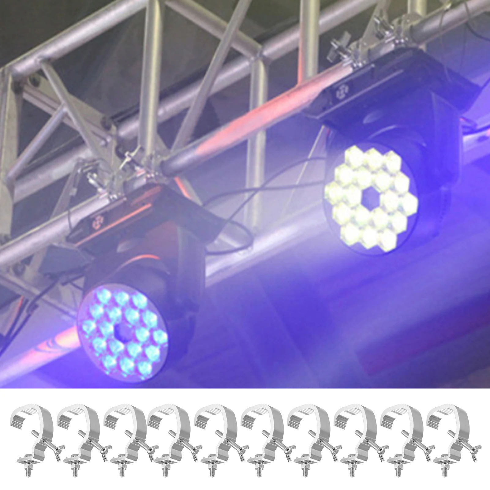 10 Uds luces de escenario abrazadera soporte ganchos para iluminación de DJ Par luces Spots luces