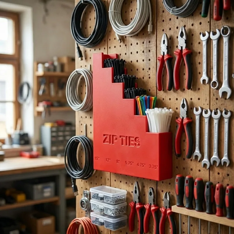 Organizador de cables de 5 niveles para montaje en pared, soporte para sujetacables para garaje, taller, almacenamiento de herramientas en tablero perforado