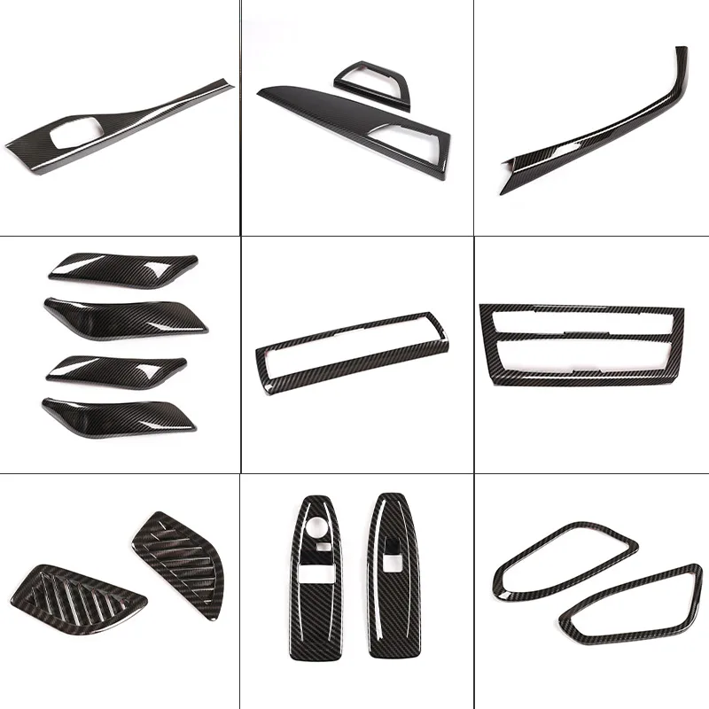 Para BMW 1 2 Series F20 F21 F22 F23 2012-2018 ABS fibra de carbono Control central de coche decoración Interior pegatina accesorios de coche