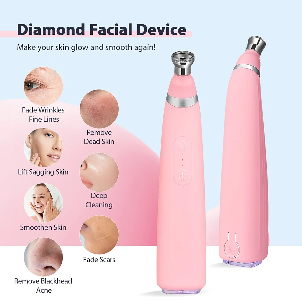 Foreverlily-máquina de pelado de diamante portátil, dispositivo de limpieza Facial de microdermoabrasión, exfoliación, eliminador de espinillas al vacío
