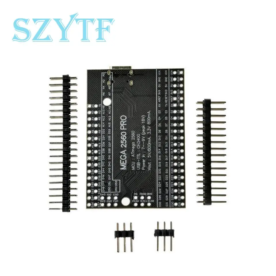 Mega2560 Mega 2560 PRO MINI 5V (integrado) CH340G ATmega2560-16AU MICRO TYPE-C con cabezales macho Compatible con Arduino Mega