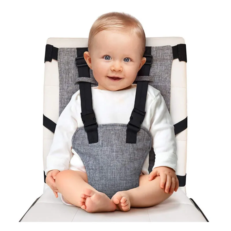 Arnés de asiento de seguridad portátil para silla alta de bebé para niños pequeños, funda de asiento de refuerzo fácil esencial para viajes de bebé para comer infantil