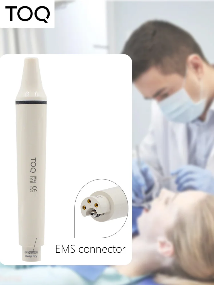 Pieza de mano ultrasónica piezoeléctrica para scaler dental TOQ 7L/5L LED 135 °   Conector DTE esterilizado para limpieza dental, compatible con mango original (sin punta)