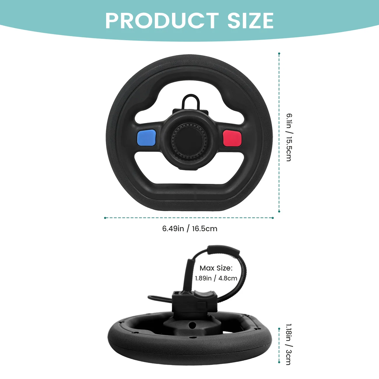 Juguete de Volante para Cochecito de Bebé, Juguete Musical de Simulación de Conducción con Sonido de Bocina, Soporte Ajustable 360° °   Juguete Giratorio para Niños Pequeños