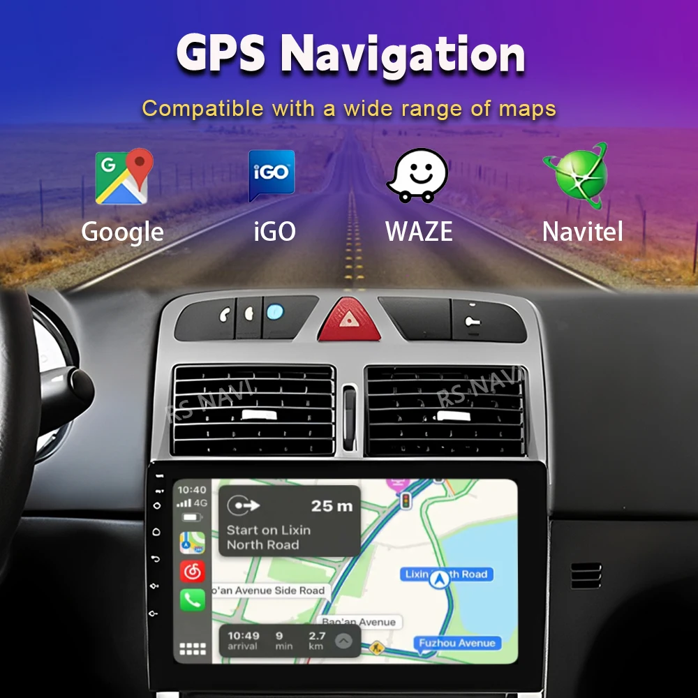 Android 16 para Peugeot 307 307CC 307SW 2002 - 2012 2013 Reproductor Multimedia de Navegación Carplay Auto Estéreo DVD BT Video DSP Radio