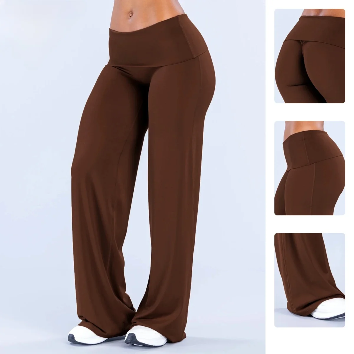 Nuevos Pantalones de Yoga de Pierna Ancha con Dobladillo para Mujer, Otoño-Invierno, Holgados, Deportivos, Largos, Casuales, para Ejercicio al Aire Libre, Gimnasio y Fitness