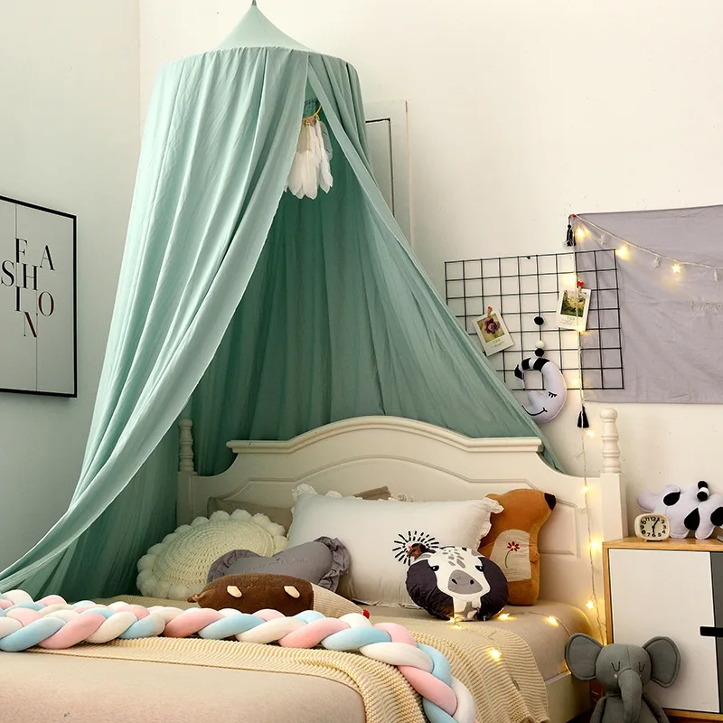 Mosquitera para niños, cortina para cuna de bebé, tienda colgante, decoración de cama, dosel para cama colgante de princesa para niña, esquina viva, juego de lectura, NookDecor