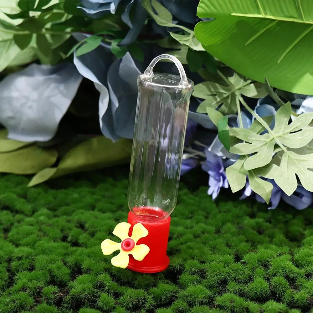 Comederos de colibrí de plástico transparente, alimentadores de pájaros colgantes extraíbles con cables colgantes, suministros de jardín al aire libre