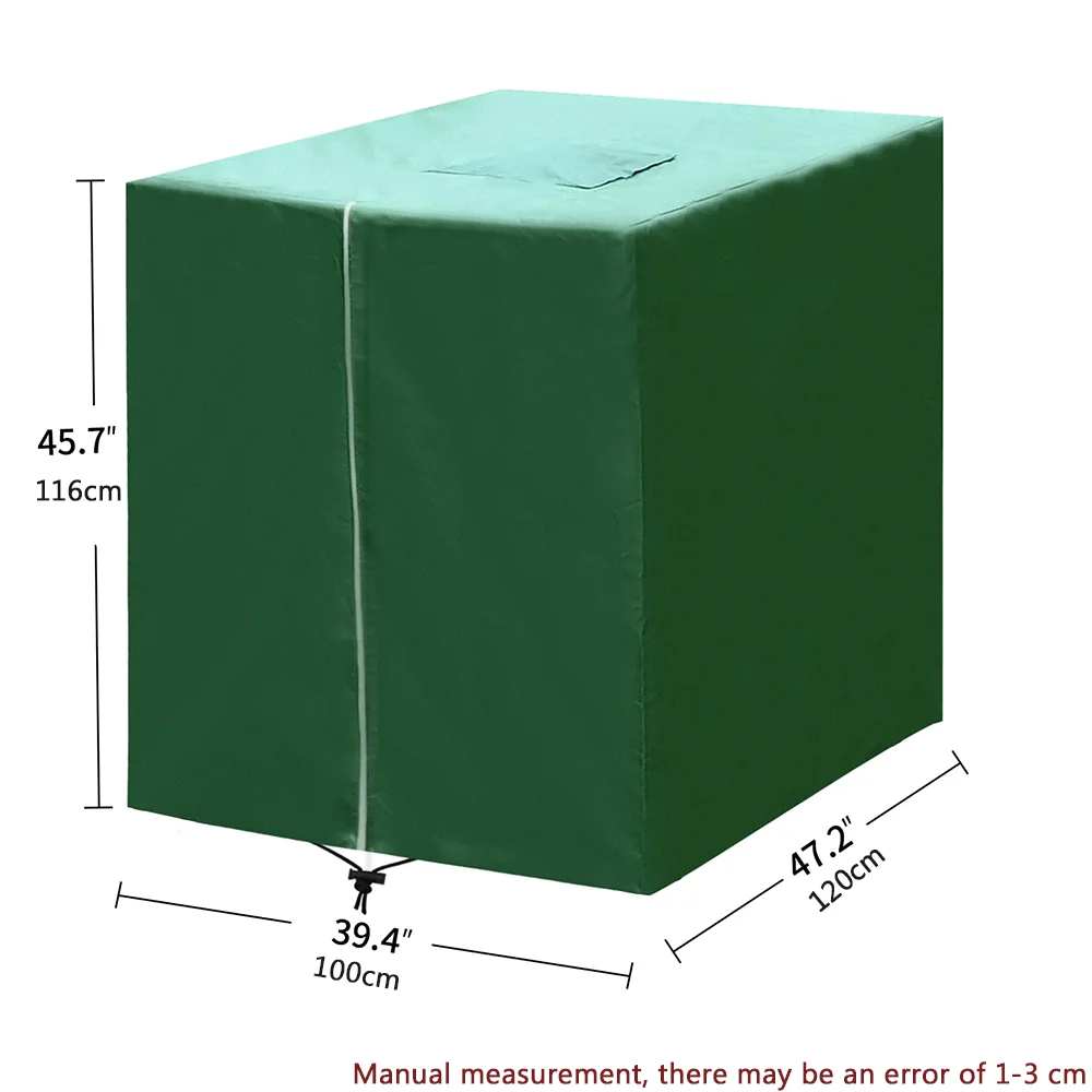 Funda para Contenedor IBC con Cierre 210D, Negra, Verde, Material de Tela Oxford para Tanques de Agua de 275 Galones, Impermeable, Resistente al Sol y a la Lluvia