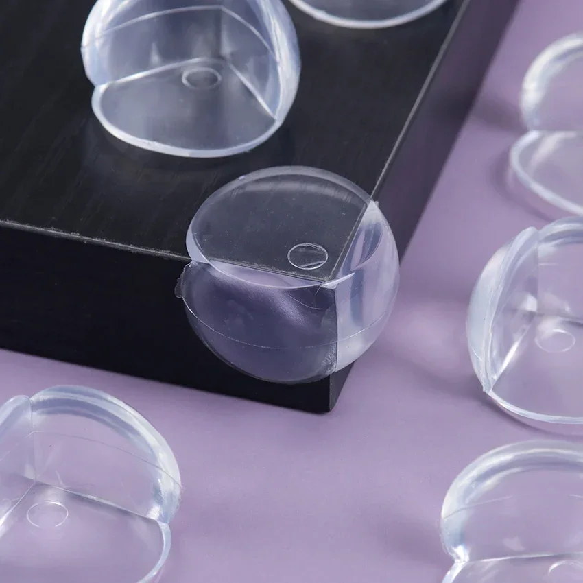 Protectores para las esquinas de las mesas a prueba de niños - 16 PCS Protectores de bordes esféricos transparentes seguridad para niños
