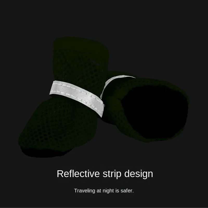 4 pares de zapatos para perros, antideslizantes, transpirables, resistentes al desgaste, botas para perros, adecuadas para mascotas pequeñas y medianas, calzado protector para cachorros