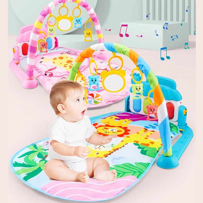 Alfombra Musical para juegos de gimnasio para actividades de bebé, alfombra para chico, alfombra de rompecabezas, teclado de Piano, tapete infantil, almohadilla de juego para gatear, juguete para regalo para bebé