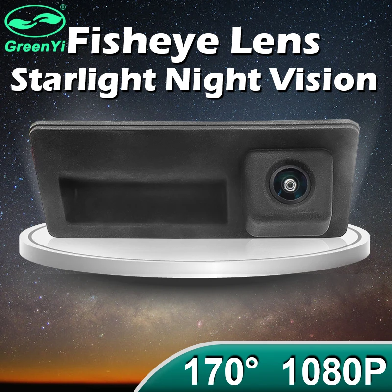 GreenYi 170 °   Cámara de Visión Trasera para Vehículos AHD 1080P para VW Volkswagen Golf Passat B7 B6 Tiguan Jetta MK6 Audi A3 A4 A5 Q5 A6 B6