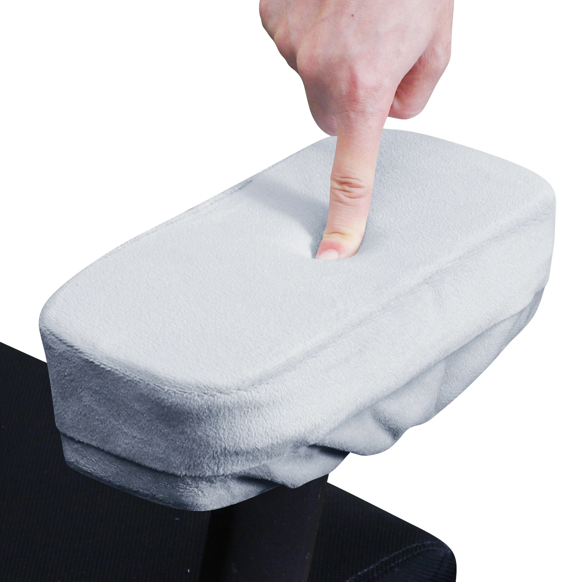 Fundas para reposabrazos de silla de oficina, para soporte de codos y antebrazos, juego de 2 piezas, de terciopelo esponjoso, 4 colores, funda para brazos, funda para silla