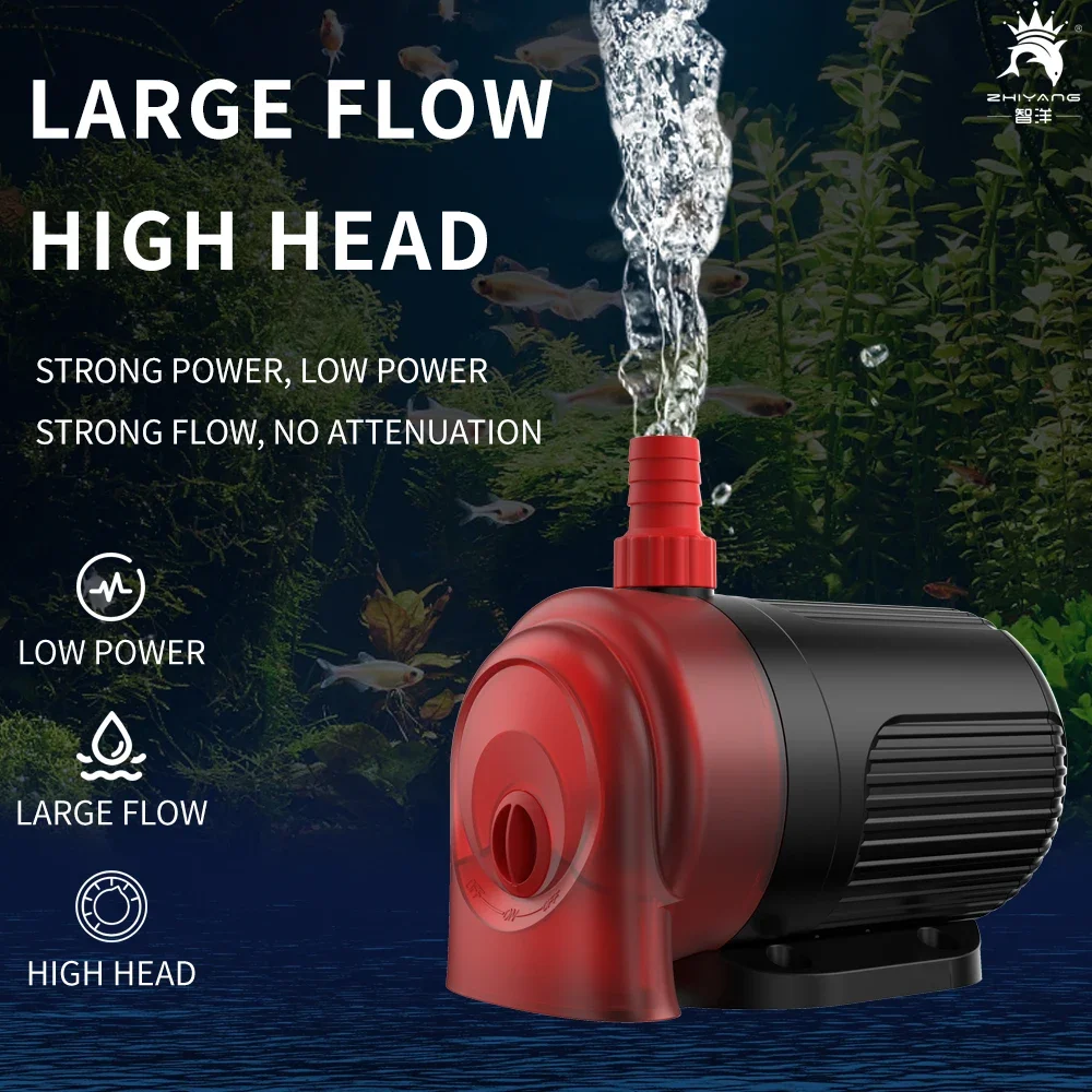 Bomba de agua baja de 110V y 220V, bomba de succión inferior para tanque de peces, bomba de circulación para acuario, eje de cerámica, flujo de agua Ultra silencioso ajustable