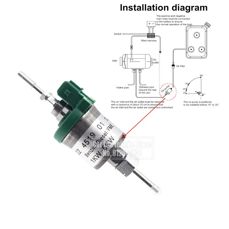 Bomba de combustible para calentador de ruido Ultra bajo, actualización de coche de 12V/24V, 1KW-5KW, para Eberspacher, bomba de aceite de estacionamiento diésel de aire Universal para camión