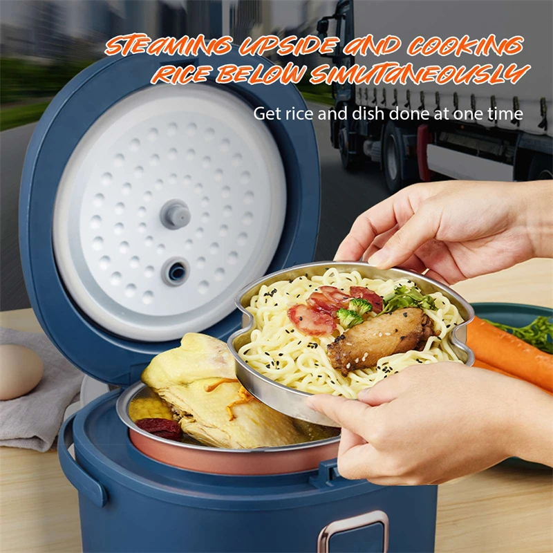 Olla arrocera calentada para alimentos para bebés, 2L, 200W, 12V, 24V, 220V, cocina, gachas de arroz, huevos nutritivos y alimentos calentados, arroceradores eléctricos