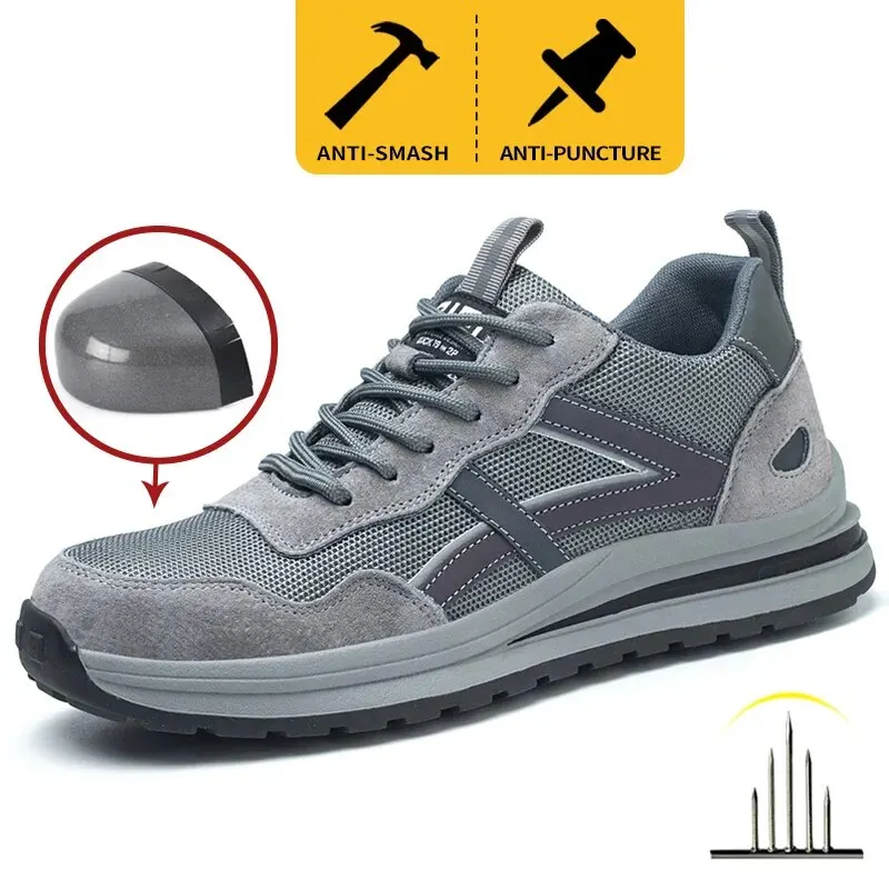 Botas DE SEGURIDAD zapatos de trabajo para hombres de acero ligero calzado de seguridad