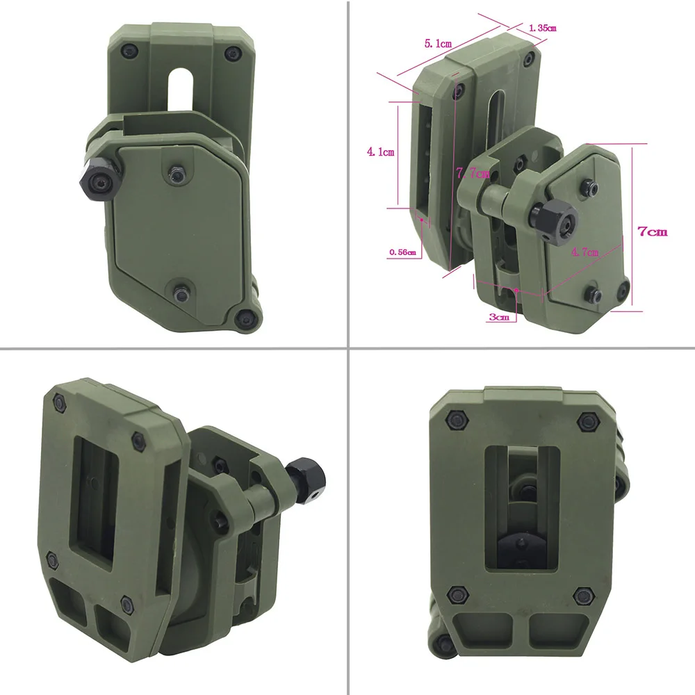 Cinturón VULPO IPSC y juego de bolsa para revistas de velocidad izquierda y derecha, cinturón de tiro de competición Airsoft y bolsa magnética de rotación multiángulo