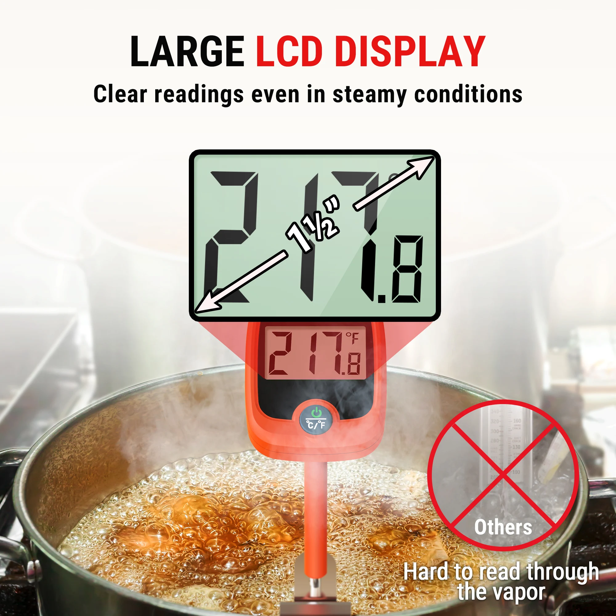 ThermoPro TP509 lectura instantánea retroiluminación Digital termómetro de cocina impermeable para dulces freír cocinar