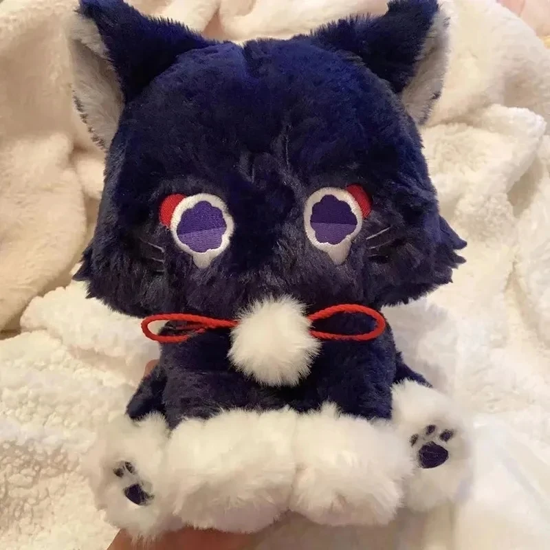 23cm Anime Genshin Impact Scaramouche gato lindo muñeco de peluche Wanderer mascota Cosplay almohada de peluche juguete regalo de cumpleaños
