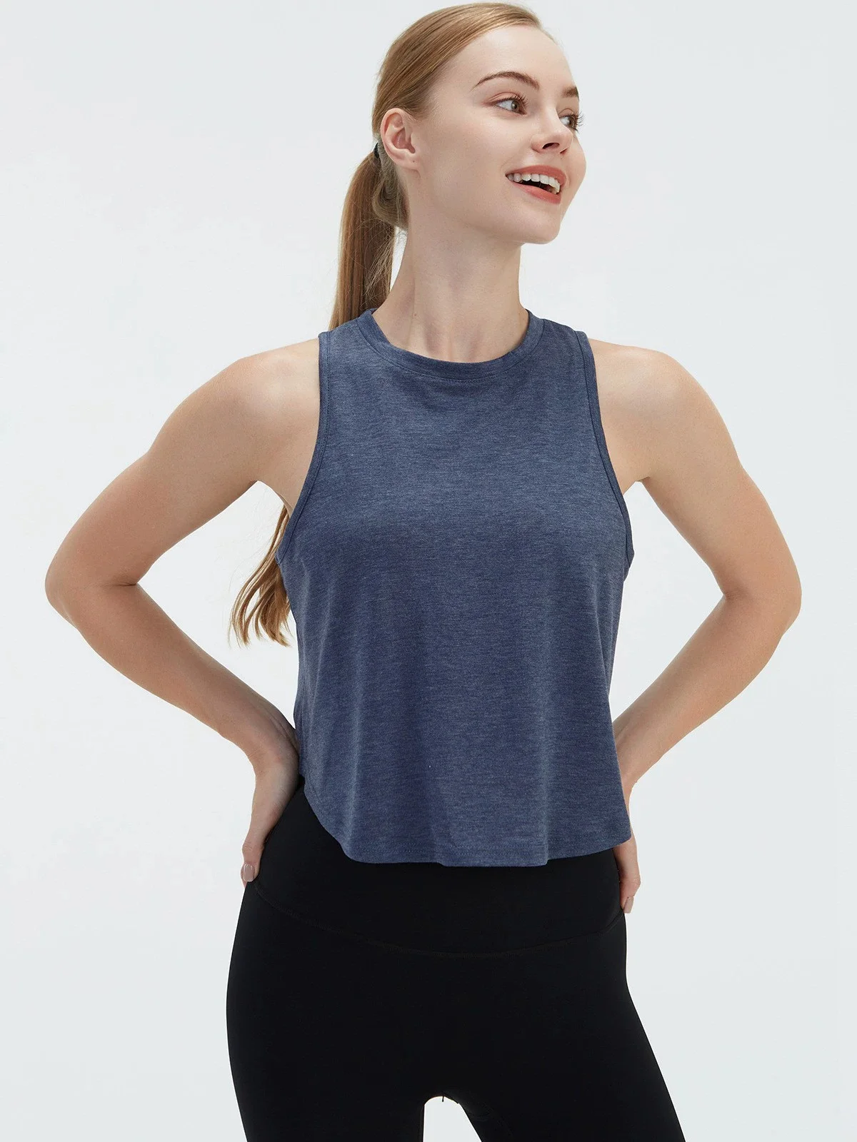 Top corto Sexy de verano para mujer, camiseta deportiva sin mangas para Yoga y Fitness, Top deportivo de secado rápido de Color sólido para correr, camiseta deportiva para entrenamiento en gimnasio, S-XXL