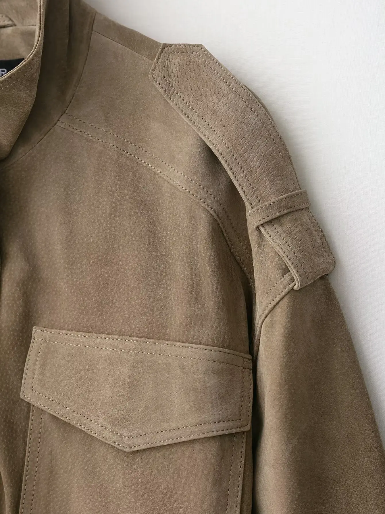 KONDALA, chaqueta Bomber elegante de gamuza para mujer, abrigo holgado recto con bolsillos de manga larga para mujer, moda Otoño Invierno 2021, prendas de vestir