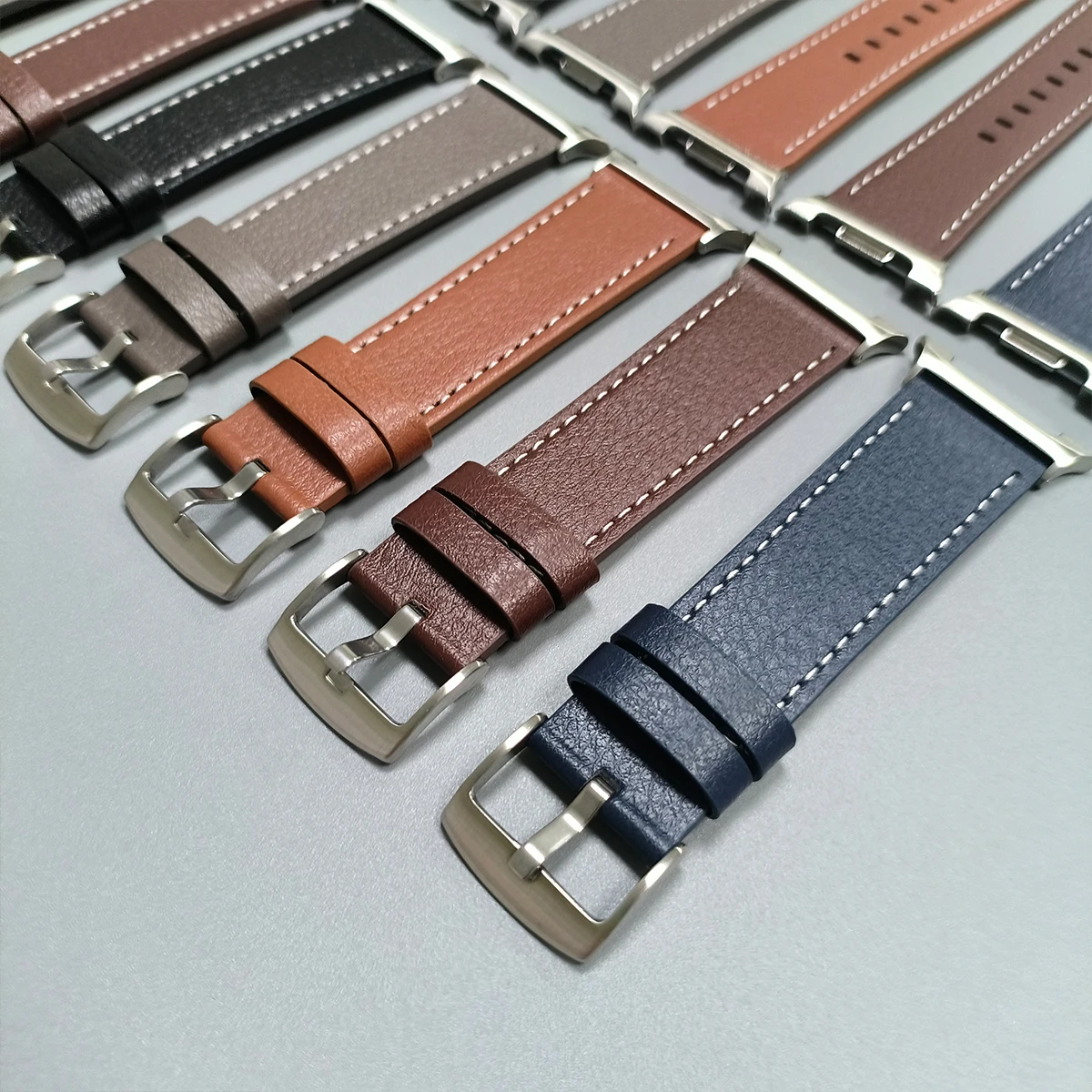 Correa de Cuero sin Espacios para Samsung Galaxy Watch 9 8 Classic 46mm, Correa de Repuesto para Galaxy Watch 9 8 44mm 40mm