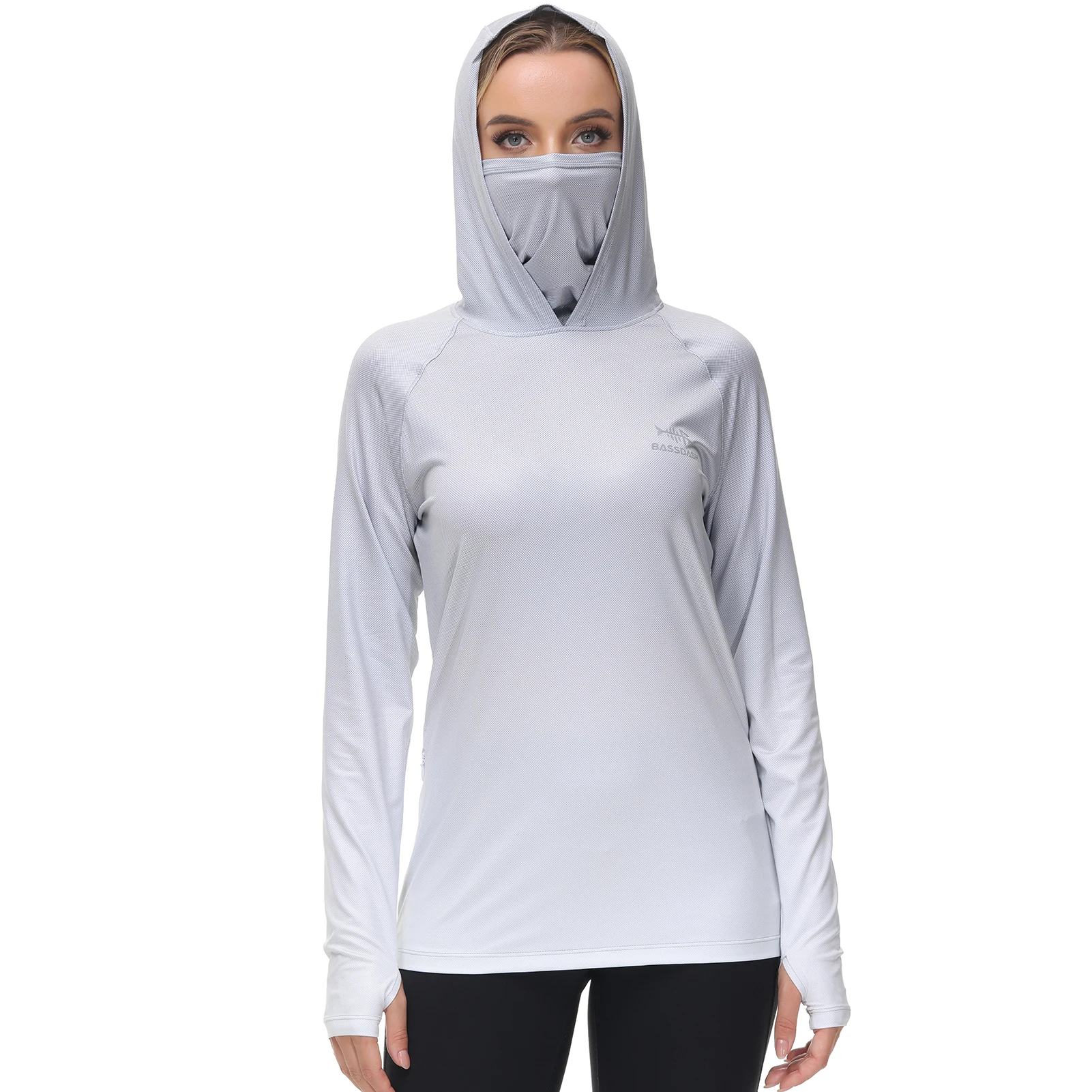 Bassdash-Sudadera con capucha de pesca para mujer, camisa con máscara facial UPF 50 +, orificios para el pulgar, ropa informal para senderismo y ciclismo, transpirable, se mantiene seco, FS23W