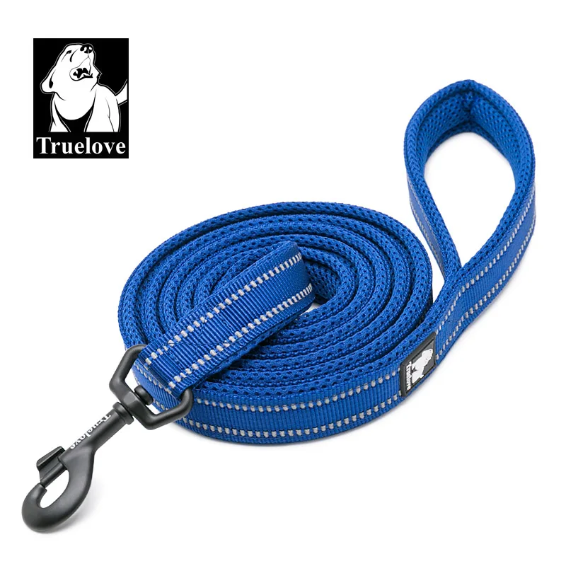 Correa para perro Truelove de nailon de malla suave, doble truco para correr, reflectante, seguro, entrenamiento para caminar, correa de plomo para perros, envío directo TLL2112