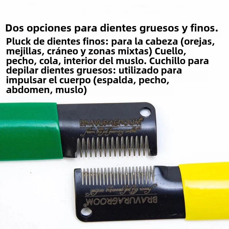 Peluquero para mascotas de alta calidad, accesorios para perros, peine para Terrier, cuchillo para desplumar, herramienta de extracción de pelo de acero, suministros de belleza para perros