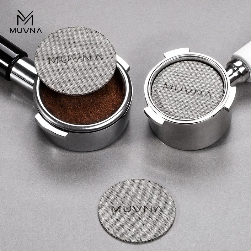 MUVNA-Pantalla de café Espresso Puck, filtros de café Barist profesional reutilizables ultrafinos de 1mm/1,7mm con acero inoxidable 316