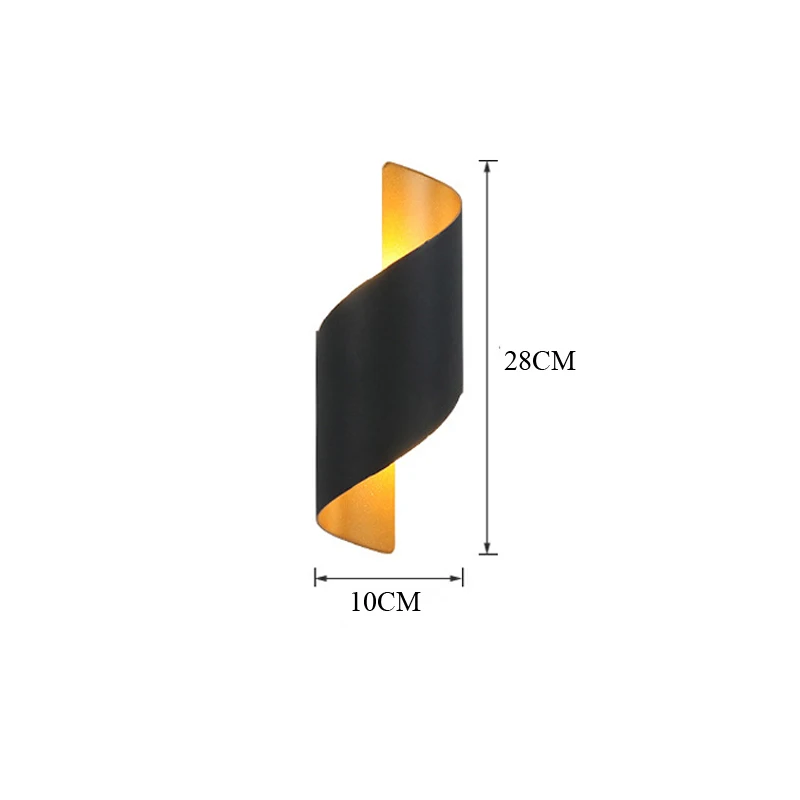 Lámpara de pared LED moderna impermeable IP65 arriba abajo 10W iluminación exterior hogar Hotel tienda pasillo porche aplique lámparas de pared AC 220V 110V