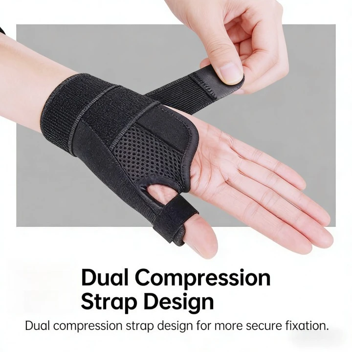 Guante protector de muñeca con funda para tendón con soporte, protección de palma, pulgar, deportes, Fitness, esguince masculino y femenino, fracturas, enfermería fija