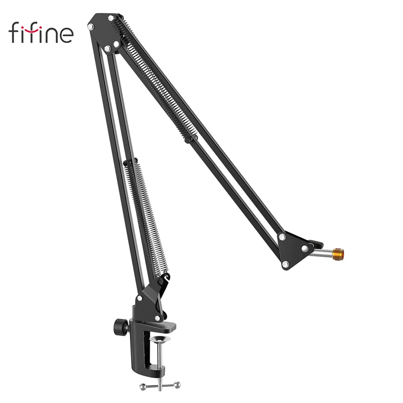 FIFINE Soporte de brazo de tijera con brazo de suspensión de micrófono ajustable para K688 K669 K670 K658 K678 K690, Ampligame A6V A8