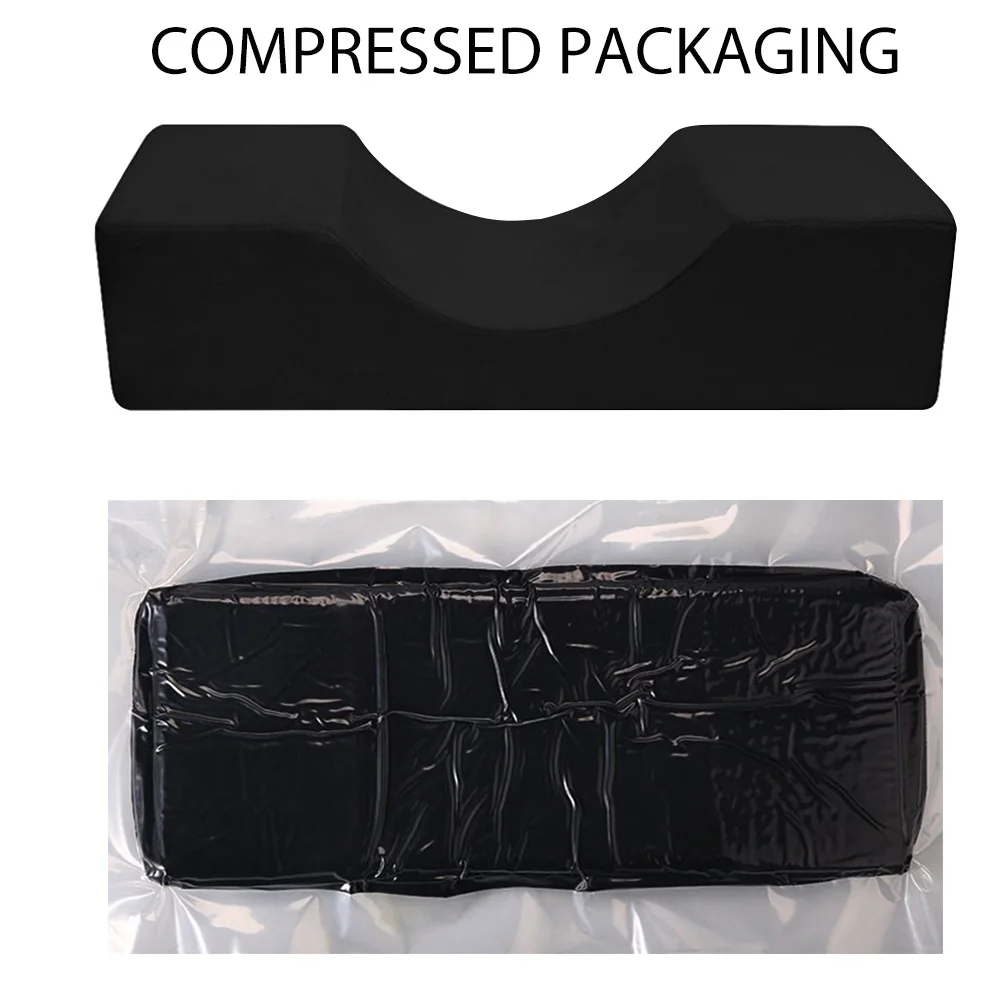 Almohada en forma de U para extensión de pestañas, almohada curva de espuma viscoelástica, reposacabezas ergonómico con soporte para el cuello, herramientas para salón de belleza