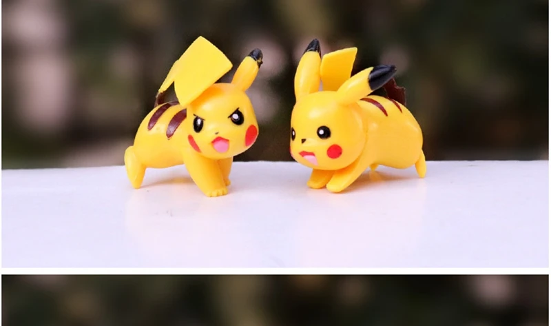 8 Uds Pokemon Mini figuras de juguete Pikachu Psyduck Squirtle Bulbasaur miniatura pastel suculentas adornos figura accesorios