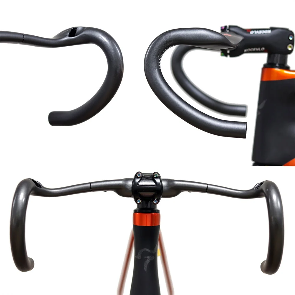 Manillar de bicicleta de carretera de carbono T1000 31,8X380/400/420/440mm UD mate enrutamiento interno accesorios de bicicleta de carretera barra de caída de carreras