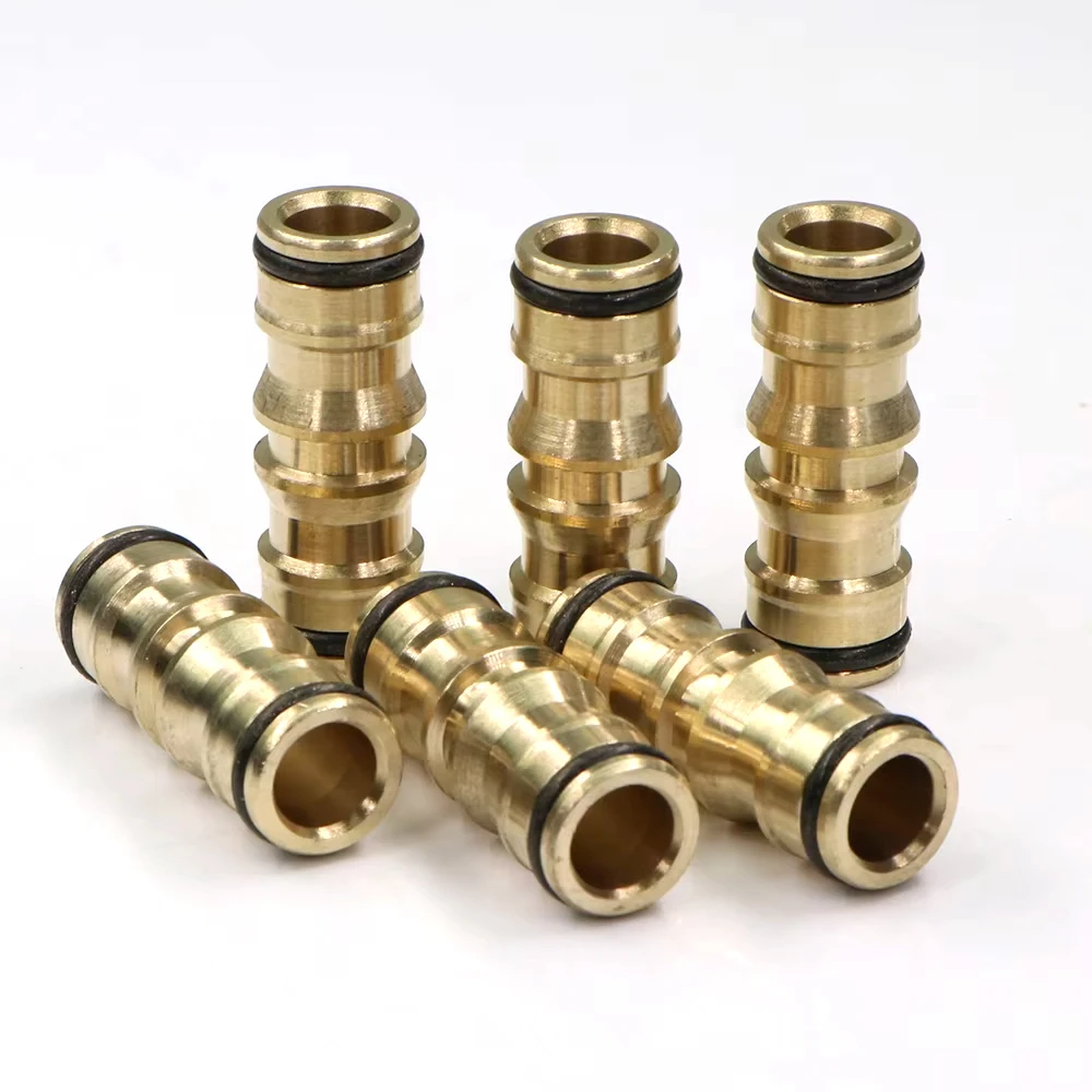 Adaptador de conector rápido de latón de 3 piezas, accesorios de manguera de riego de jardín para reparación de tuberías de agua, juntas de acoplamiento de extensión, 16mm